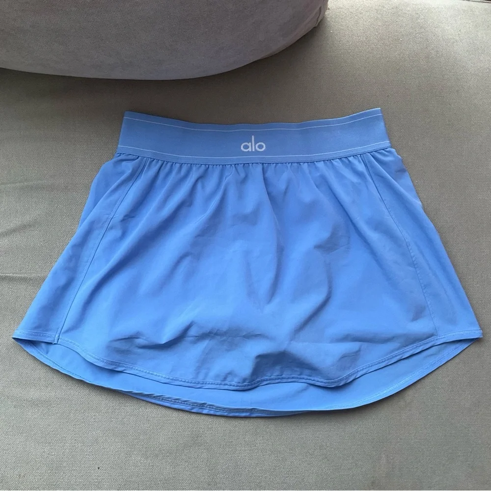 Alo Yoga Match Point Tennis Skirt Crystal Clear Blue S